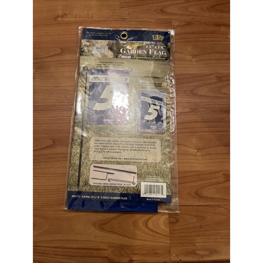 Kasey Kahne #5 Nascar 2-Sided 13"x18" Garden Flag BSI Blue / White